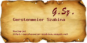 Gerstenmeier Szabina névjegykártya